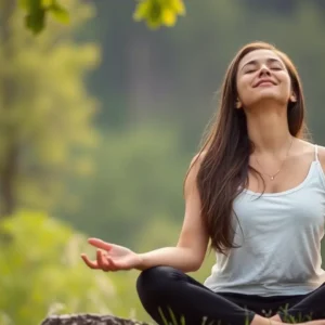 Woman Meditating in bliss