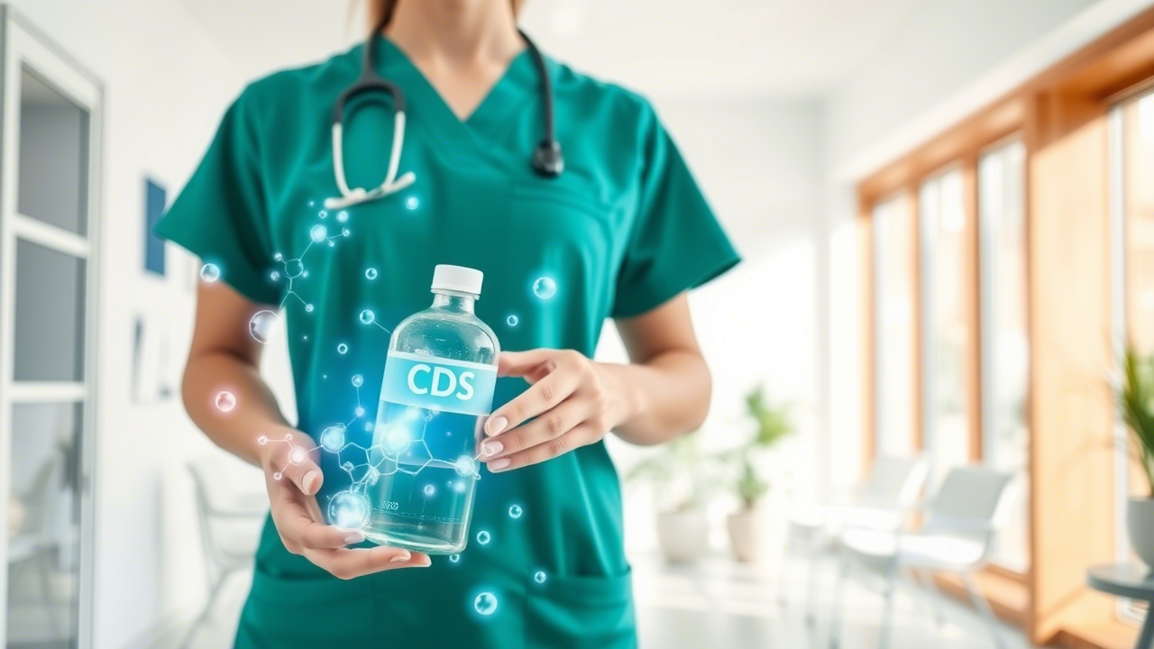 A medical person with a bottle in hands in a lab.